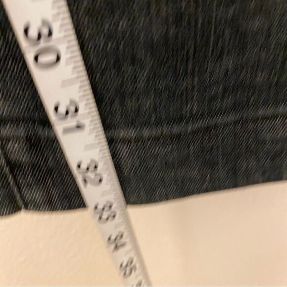 Maurices mid rise dark chambray blue jeans fabric button boot cut 7/8 Long - Picture 8 of 11